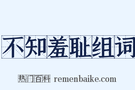 不知羞耻组词是什么意思的图片